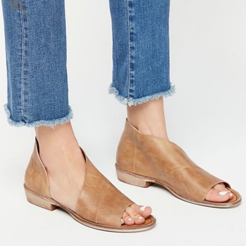 Free People Mont Blanc Tan Leather Bohemian Sandals